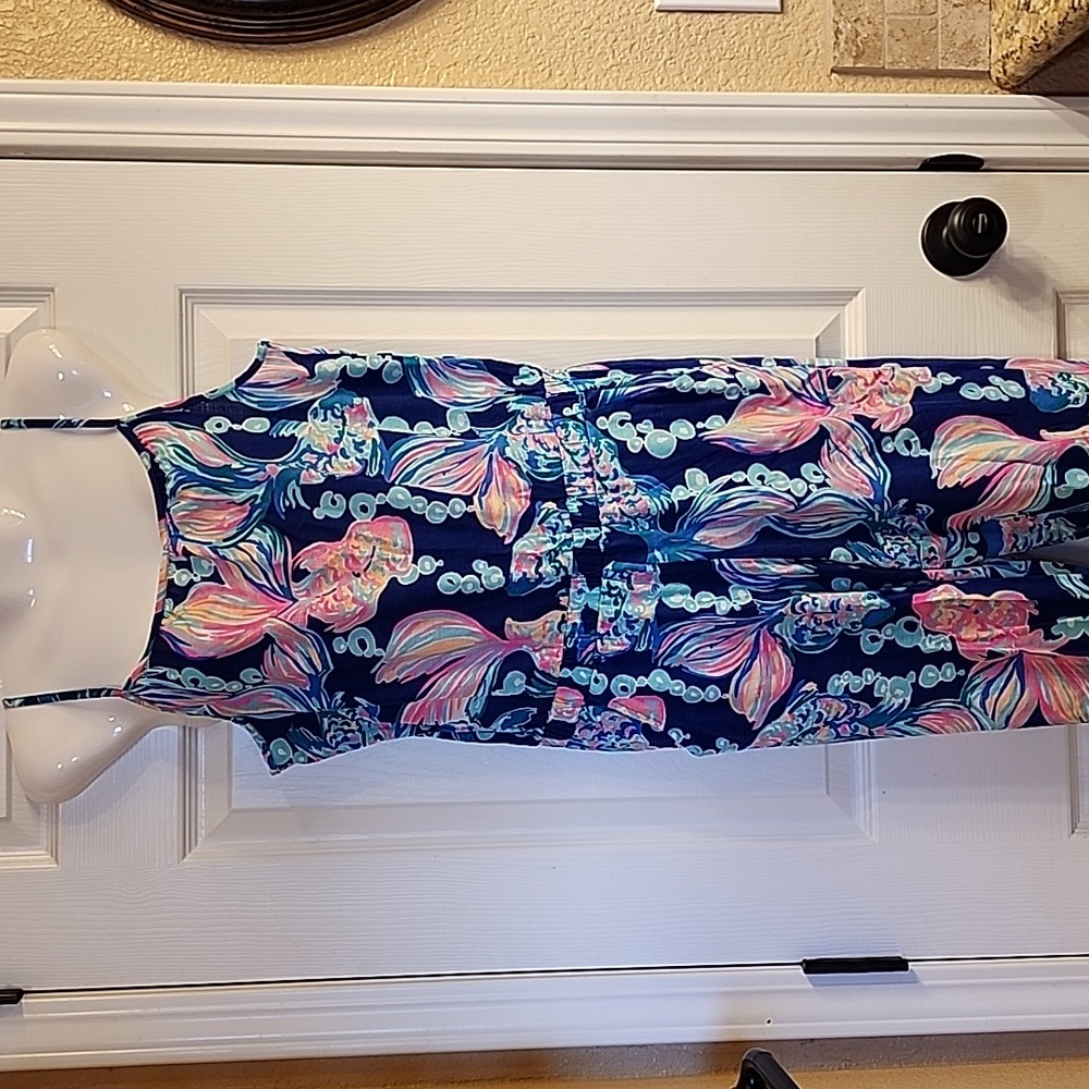 Lilly Pulitzer True Blue Going Coastal Mini Melba Jumpsuit Girls Fits Women’s XS